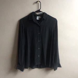 vintage 100% silk button-down shirt